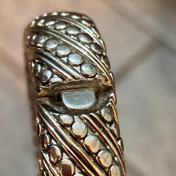 Silvertone Hinged Bracelet - Picture 6 of 11